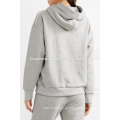 Sudaderas con capucha gris del estilo de Terry del algodón OEM / ODM Manufacture Wholesale Fashion Women Apparel (TA7004H)